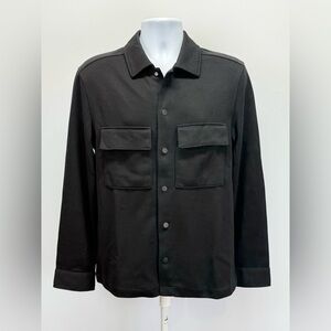 H&M Men’s Black long‎ sleeve lightweight jacket/shirt size S.